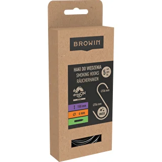 Smoking Hooks - S-shaped, sharpened, 4 mm x 150 mm, set of 5 – photo 3