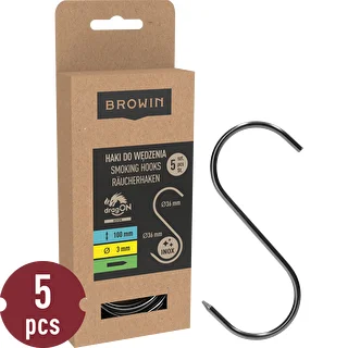 Smoking Hooks - S-shaped, sharpened, 3mm x 100mm, 5 pcs. – photo 1