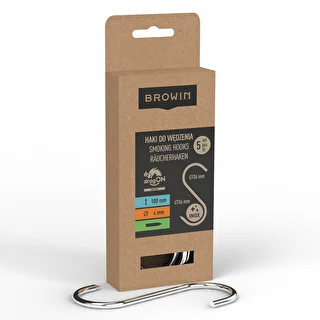 Smoking Hooks - S-shaped, sharpened, 4 mm x 100 mm, Pack of 5 – photo 2