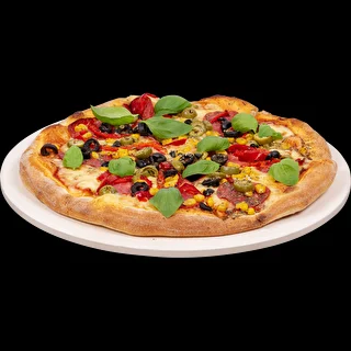 Pizza stone, made of cordierite, round, 33 cm