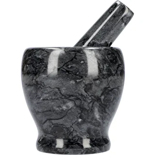 Marble kitchen mortar, black, Ø 10.5 cm – photo 3
