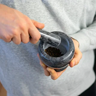 Marble kitchen mortar, black, Ø 10.5 cm – photo 13