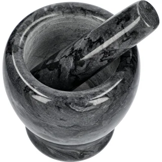 Marble kitchen mortar, black, Ø 10.5 cm – photo 2