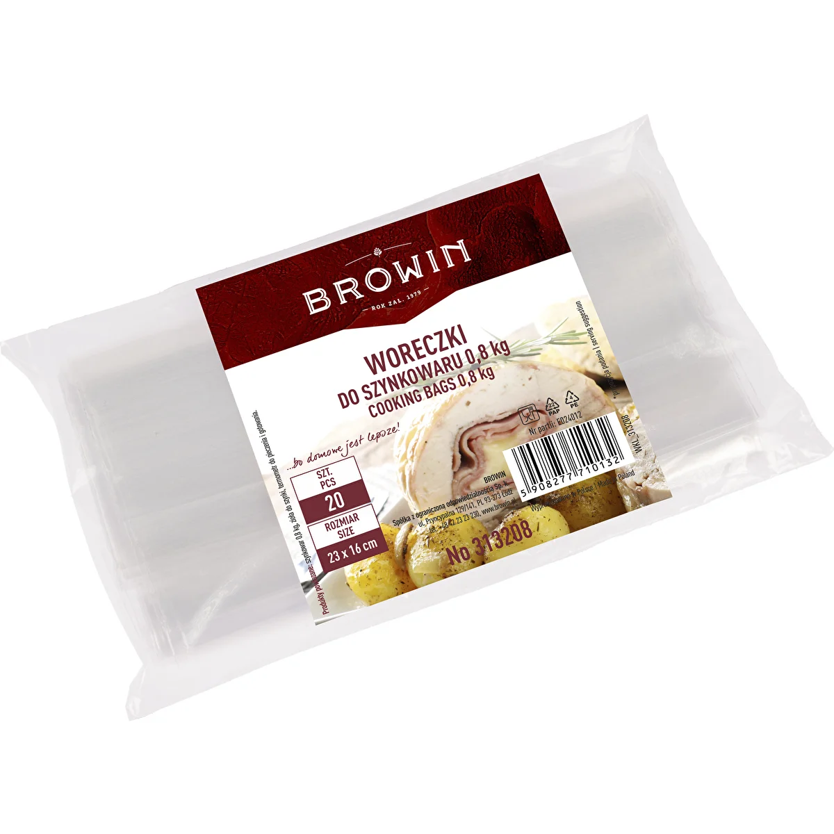 Cooking bags for 0,8 kg press ham maker / cooker - 20 pcs.