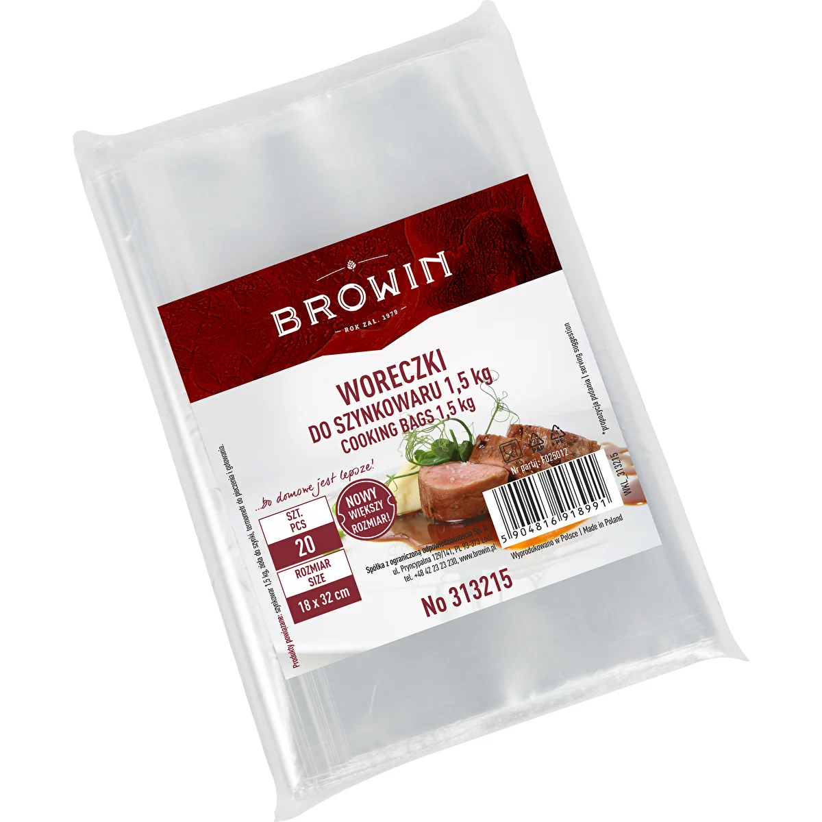 Cooking bags for 1,5kg press ham maker / cooker - 20 pcs.