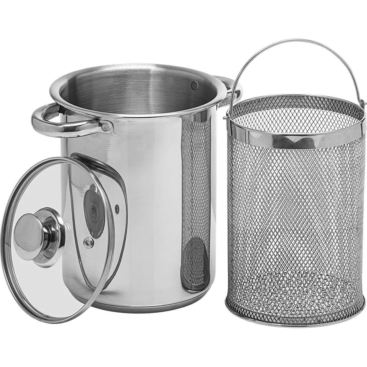 Multifunctional stock pot with basket