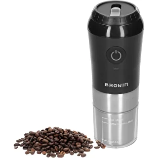 Electric burr grinder for coffee with brewer and thermal mug – photo 3