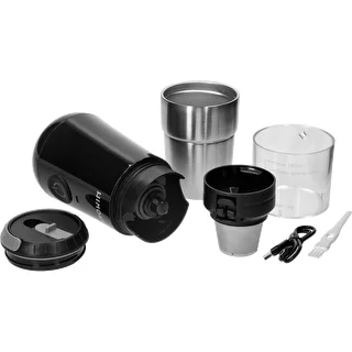 Electric burr grinder for coffee with brewer and thermal mug – photo 6