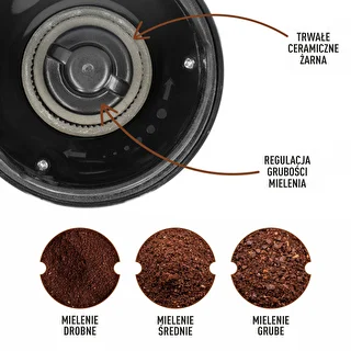 Electric burr grinder for coffee with brewer and thermal mug – photo 11