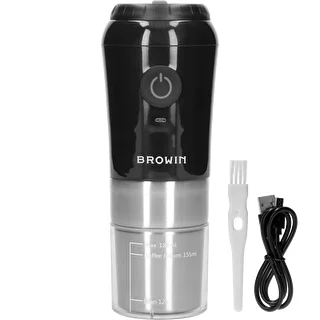 Electric burr grinder for coffee with brewer and thermal mug – photo 2