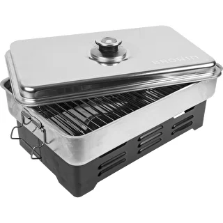 Outdoor table smoker with thermometer and woodchips – photo 3