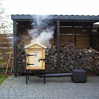 Wooden smokehouse 60 cm, with firebox – photo 4