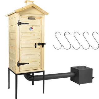100 cm Wooden Smoker with Firebox – photo 2