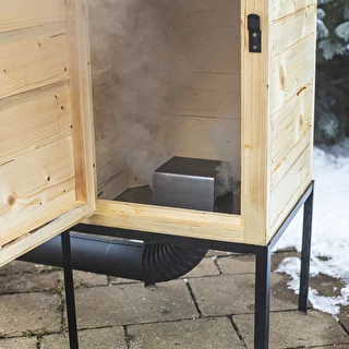 100 cm Wooden Smoker with Firebox – photo 9