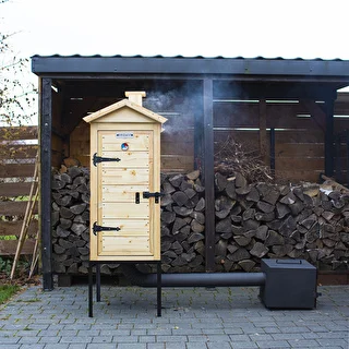 100 cm Wooden Smoker with Firebox – photo 4