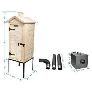 100 cm Wooden Smoker with Firebox – photo 7