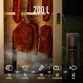 dragON Wood 100E 200 L Outdoor Smoker – wood-fired with electric heating module and controller – photo 7