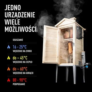 200 L Wooden Garden Smoker – dragON Wood 100E with Electric Heating Module and Controller – photo 4