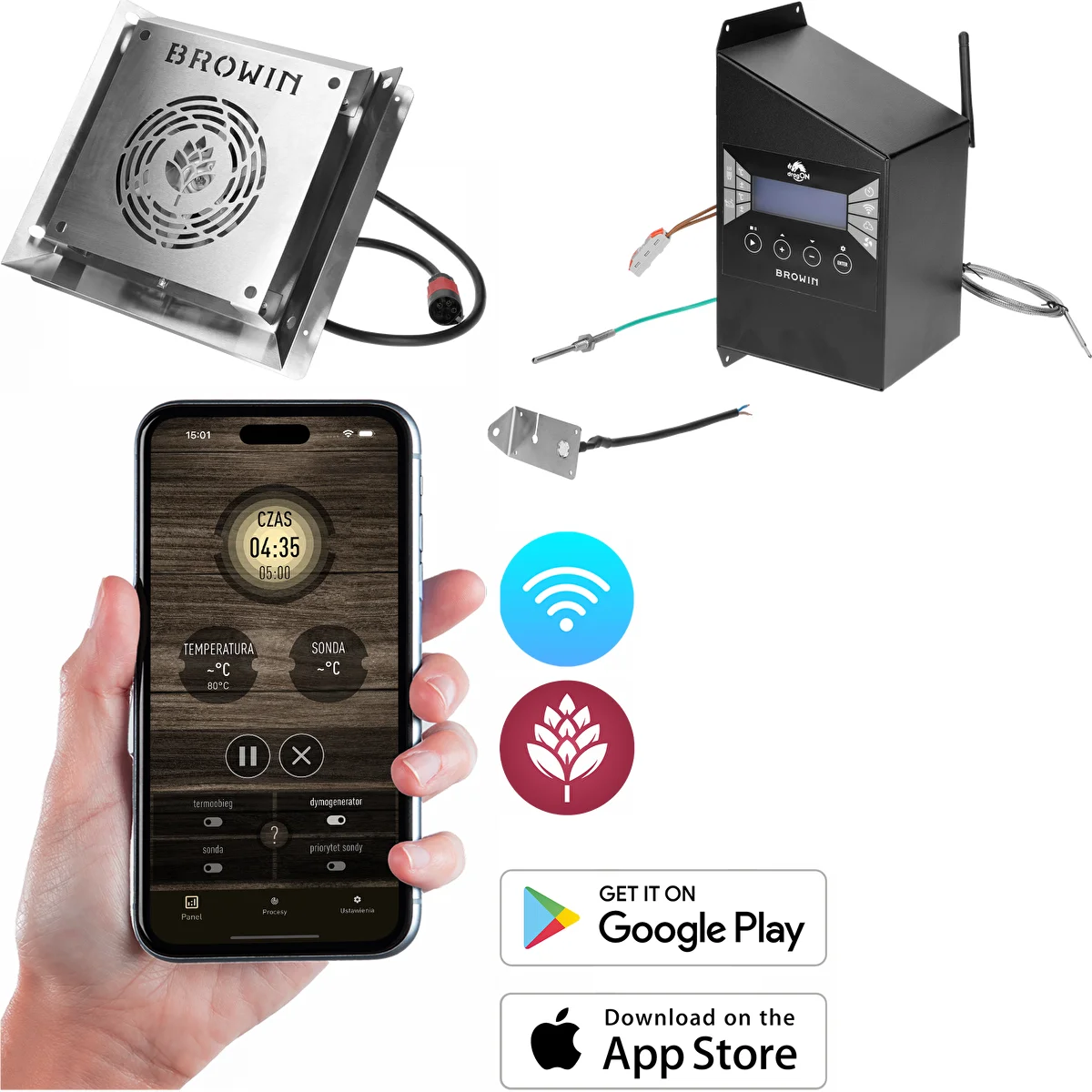 dragON IQ 1.5 kW Electric Module Kit with Wi‑Fi Controller for Outdoor Smokers