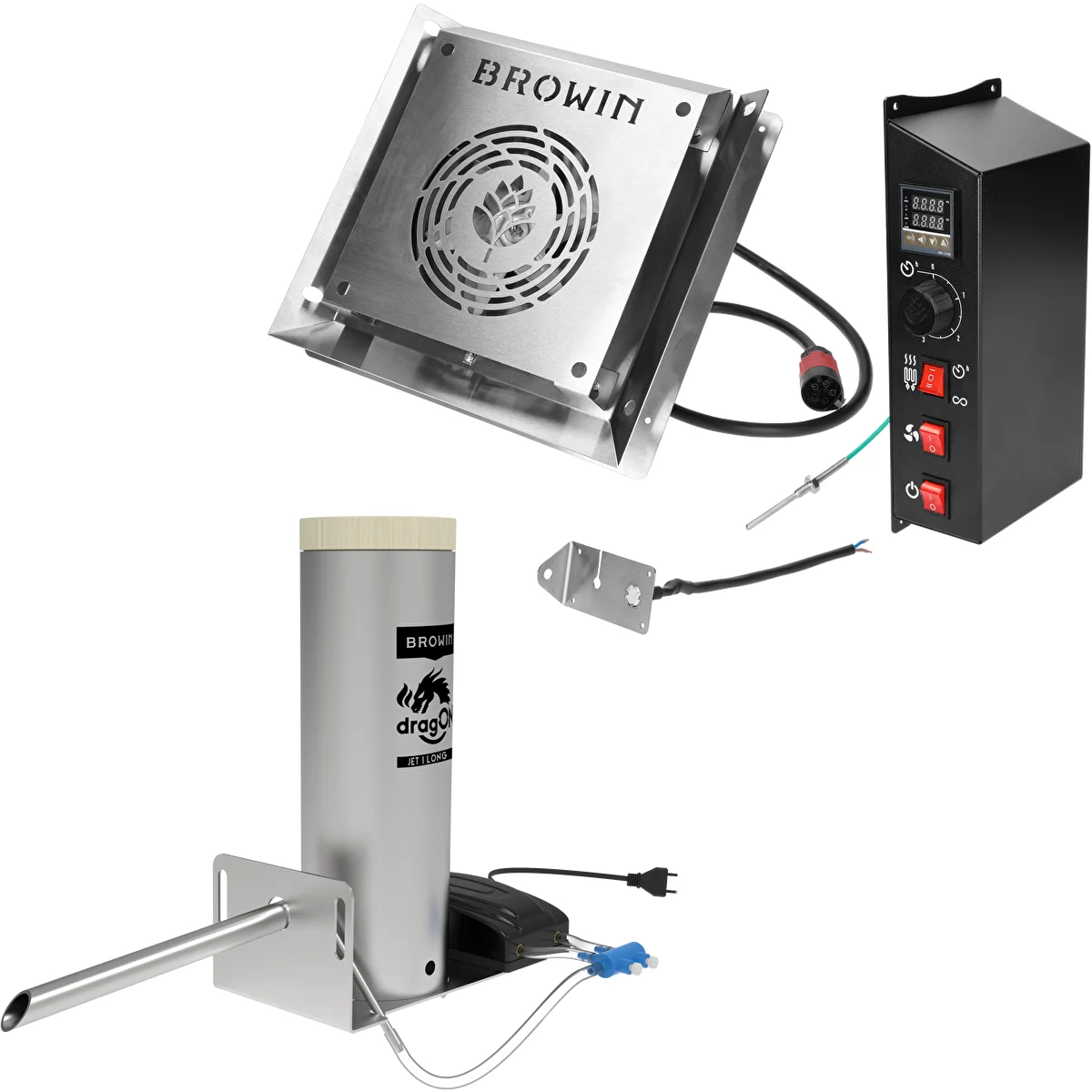 dragON Smoker Set - Electric Modules with Digital Controller and JET 1 LONG Smoke Generator
