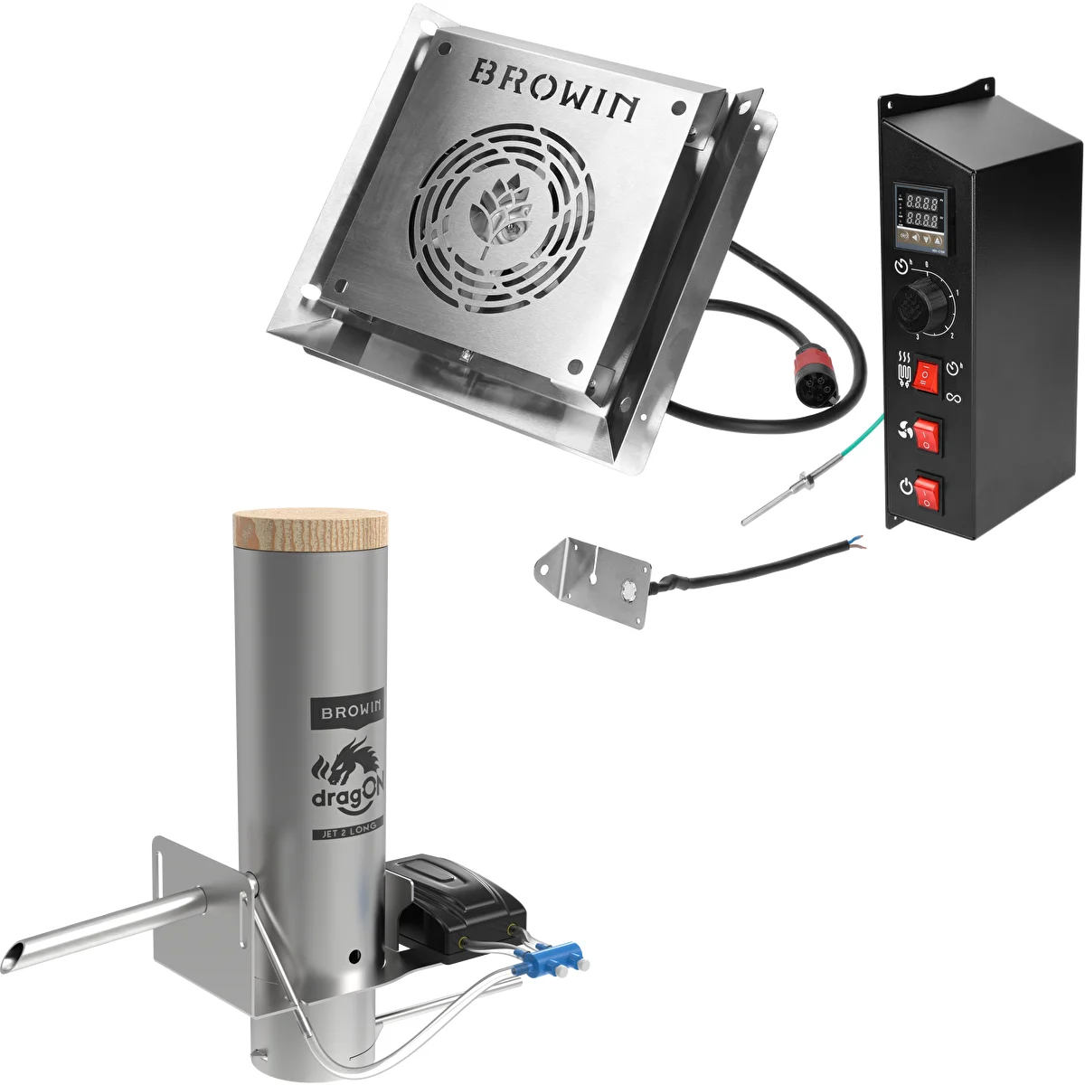 dragON Smoking Kit - Electric Modules with Digital Controller and JET 2 LONG Smoke Generator