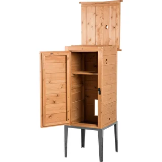 Larch wood smoking chamber, 200 L, with stainless steel base – photo 2