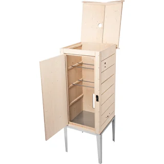 Certified plywood smoking chamber, 200 L, with stainless steel base – photo 2