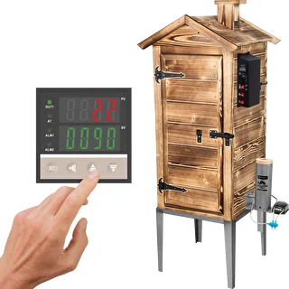 dragON Wood 100E 200 L Outdoor Smoker – wood-fired with electric heating module and controller