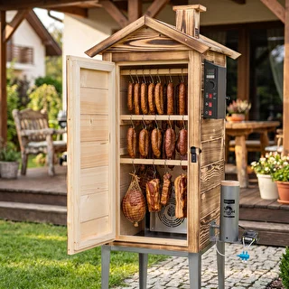 dragON Wood 100E 200 L Outdoor Smoker – wood-fired with electric heating module and controller – photo 9