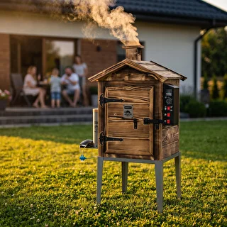 dragON Wood 60E 115 L Smoker – wood-fired wooden cabinet with electric heating module and controller – photo 12