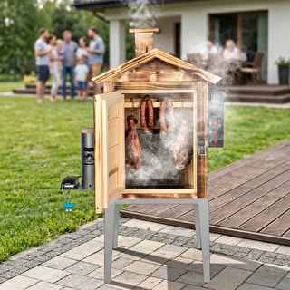 dragON Wood 60E 115 L Smoker – wood-fired wooden cabinet with electric heating module and controller – photo 13