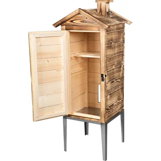 Wood-fired smoking chamber – spruce wood, 200 L, with stainless steel base – photo 2