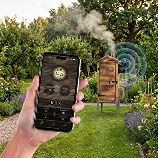 Wi‑Fi Smoker, 200 L – dragON WOOD 100IQ with electric heating module and controller, wood‑fired – photo 6
