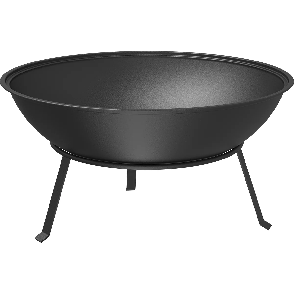 Round garden fire pit with grate, Ø55 cm, bowl