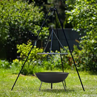 Round garden fire pit with grate, Ø55 cm, bowl – photo 10