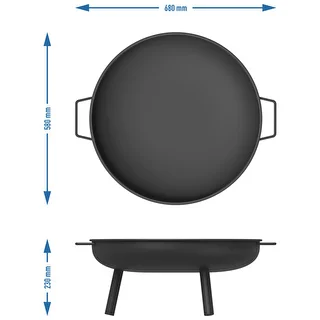 Garden Fire Pit Ø58 cm, Round Bowl – photo 9