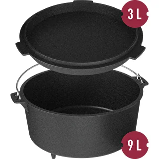 Cast iron suspended cauldron with frying pan – photo 8