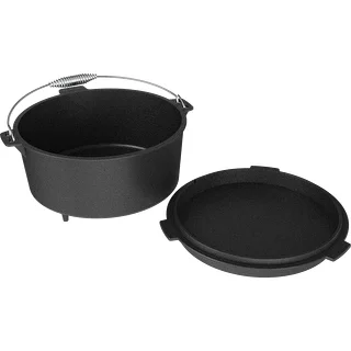 Cast iron suspended cauldron with frying pan – photo 5