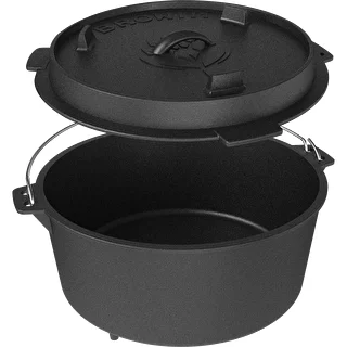 Cast iron suspended cauldron with frying pan – photo 4