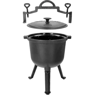 Cast Iron Hunter’s Cauldron with Enamel-Coated Interior, 8 L – photo 2