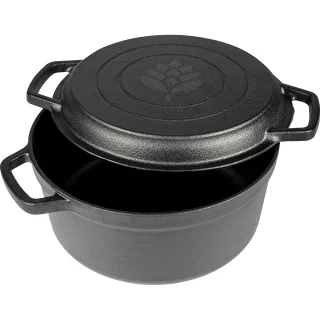 Cast iron pot with a pan, 3,5 l – photo 2