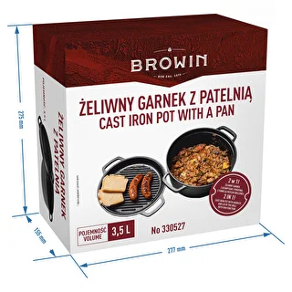 Cast iron pot with a pan, 3,5 l – photo 9