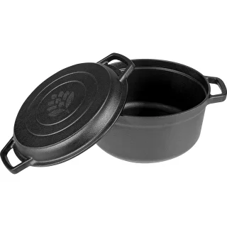 Cast iron pot with a pan, 3,5 l – photo 3