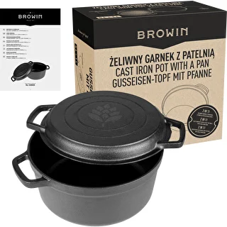 Cast iron pot with a pan, 5 L + 1 L – photo 10