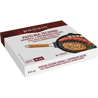 Cast iron round griddle pan with handle, 24 cm – photo 9
