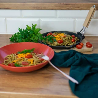 Cast iron round griddle pan with handle, 24 cm – photo 6