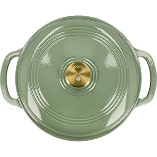 Enamelled Cast Iron Casserole - sage green, 5.8 L – photo 3