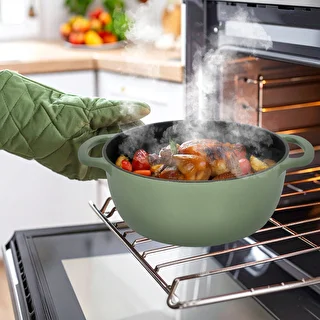 Enamelled Cast Iron Casserole - sage green, 5.8 L – photo 8