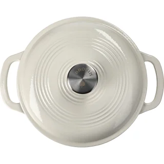 Enameled cast iron Dutch oven - ecru, 4 L – photo 3