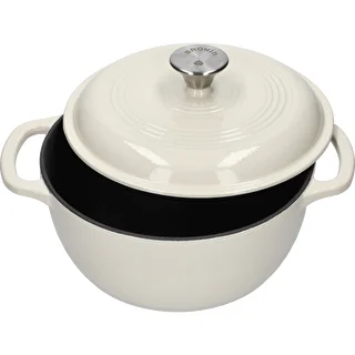 Enameled cast iron Dutch oven - ecru, 4 L – photo 2
